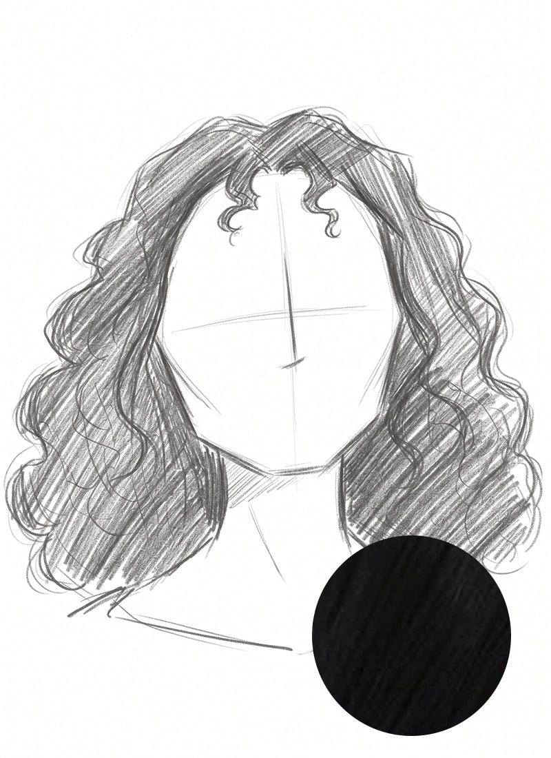 Black Lace Front Wig For Cosplay as Mother Gothel from Tangled CMS067