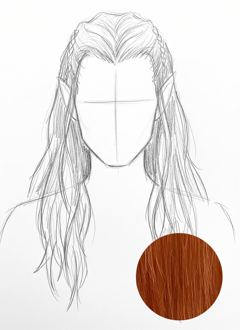 [Confirmed] Ginger Lace Front Wig For Cosplay as Tauriel from The Hobbit CMS071
