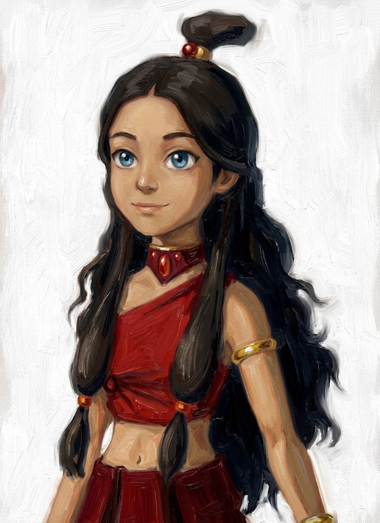 Avatar The Last Airbender Katara (Fire Nation) Inspired Lace Front Wig CMS073
