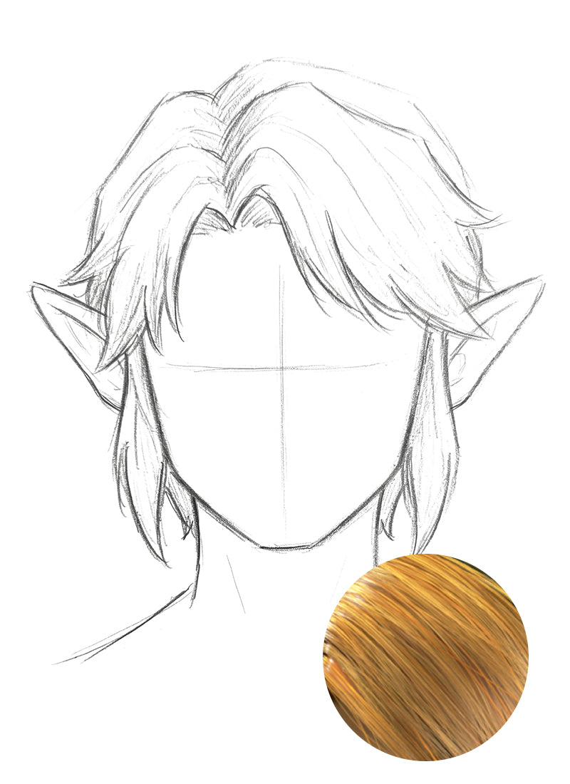 Blonde Lace Front Wig For Cosplay as Link from The Legend of Zelda: Ocarina of Time (2026) CMS075