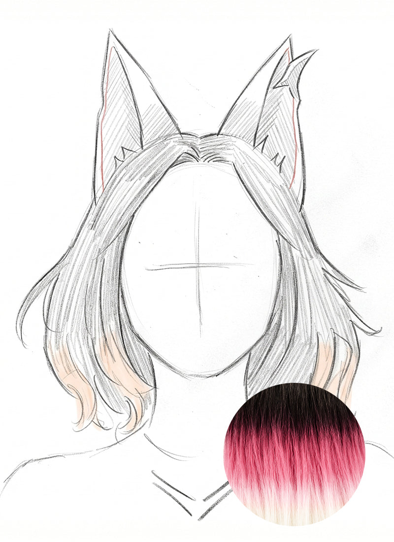 [Confirmed] Black Ombre Lace Front Wig For Cosplay as Ahri (K/DA FIRESTARTER) from League of Legends CMS086