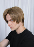 Brunette Straight Lace Front Kanekalon Synthetic Men's Hair Wig LF6009