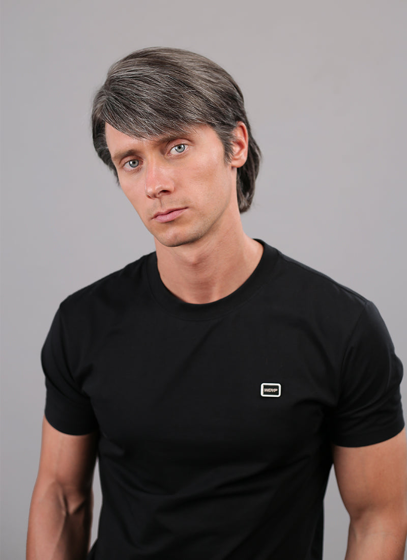 Straight Mixed Brown Lace Front Synthetic Men's Wig NM028