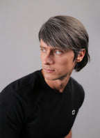 Straight Mixed Brown Lace Front Synthetic Men's Wig NM028