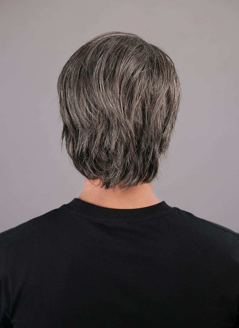 Straight Mixed Brown Lace Front Synthetic Men's Wig NM028