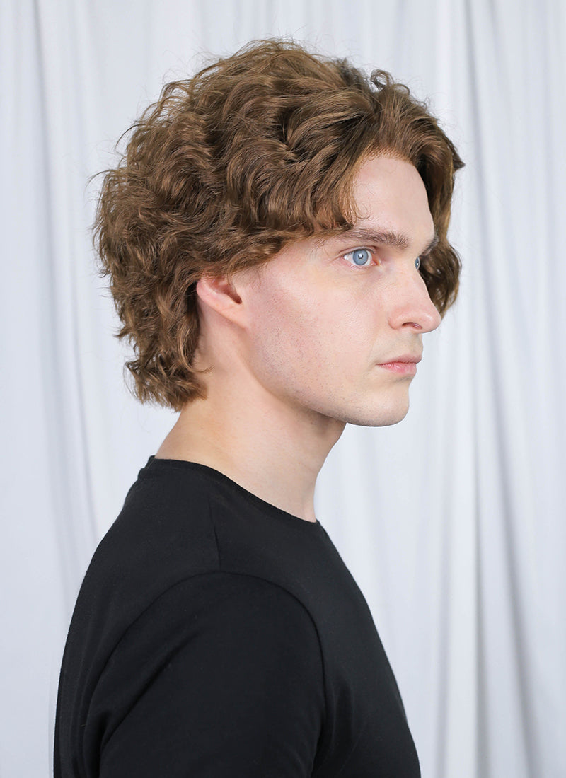 Clair Obscur: Expedition 33 Gustave Brown Curly Lace Front Synthetic Men's Wig LF8054