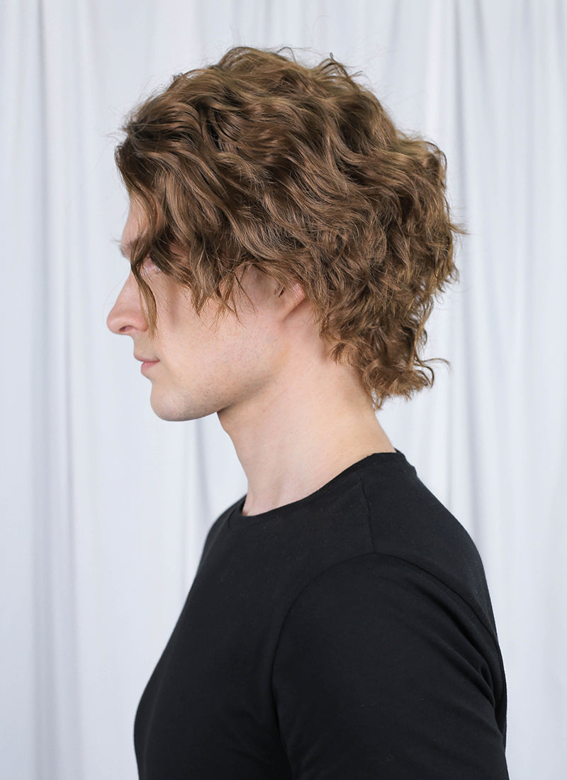 Clair Obscur: Expedition 33 Gustave Brown Curly Lace Front Synthetic Men's Wig LF8054