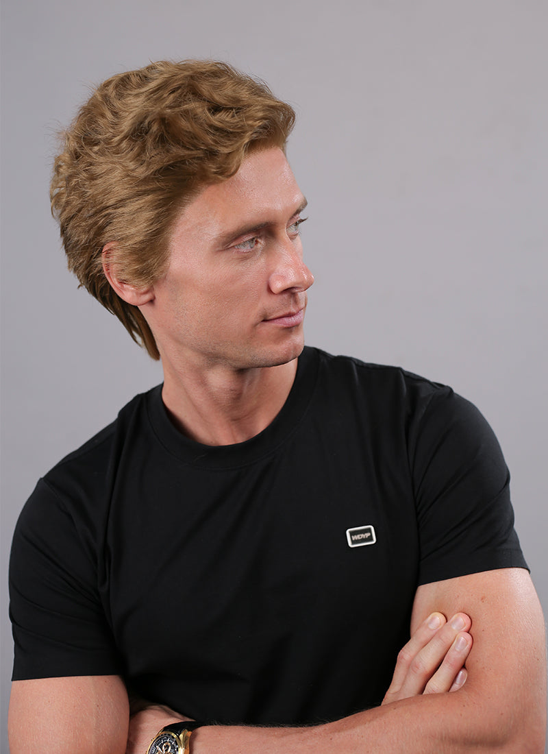 Brown Wavy Lace Front Synthetic Hair Men's Wig NM031