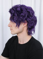 Critical Role The Mighty Nein Mollymauk Tealeaf Purple Wavy Lace Front Synthetic Men's Wig LF8094