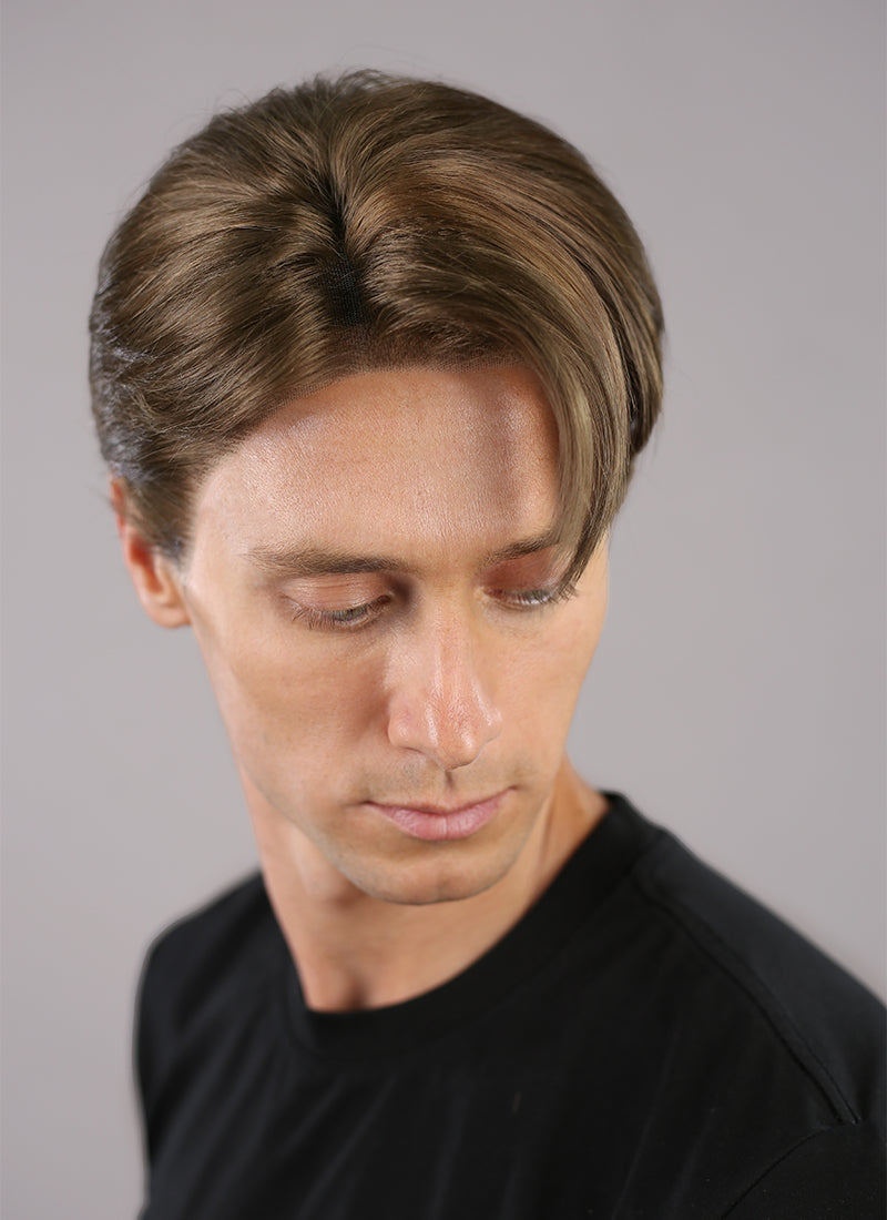Brunette Straight Lace Front Synthetic Men's Wig NM006
