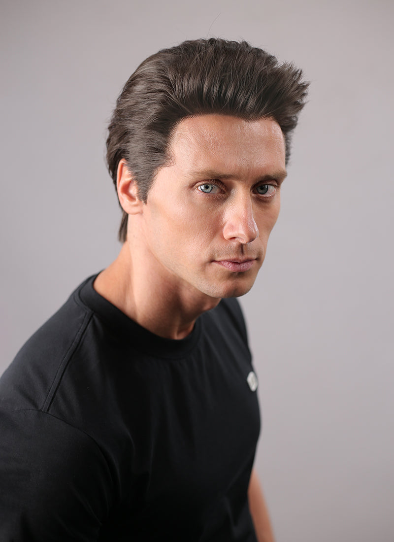 Brunette Straight Lace Front Synthetic Men's Wig NM009