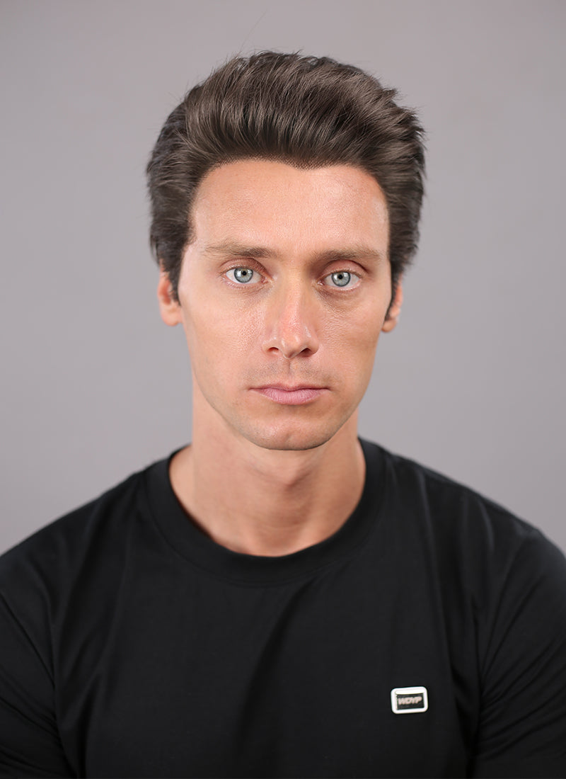 Brunette Straight Lace Front Synthetic Men's Wig NM009