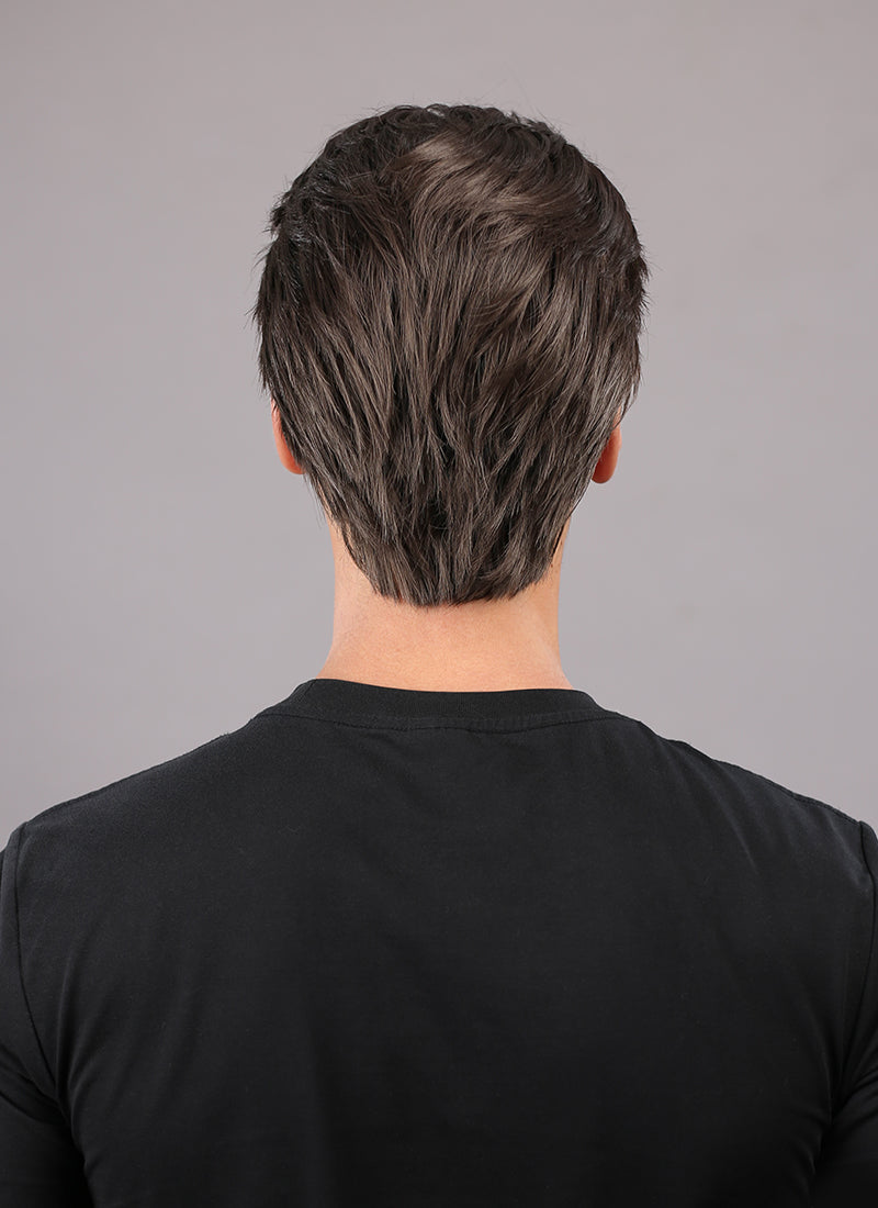 Brunette Straight Lace Front Synthetic Men's Wig NM009