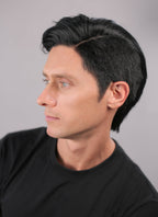 Black Straight Lace Front Synthetic Men's Wig NM035