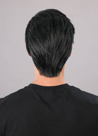 Black Straight Lace Front Synthetic Men's Wig NM035