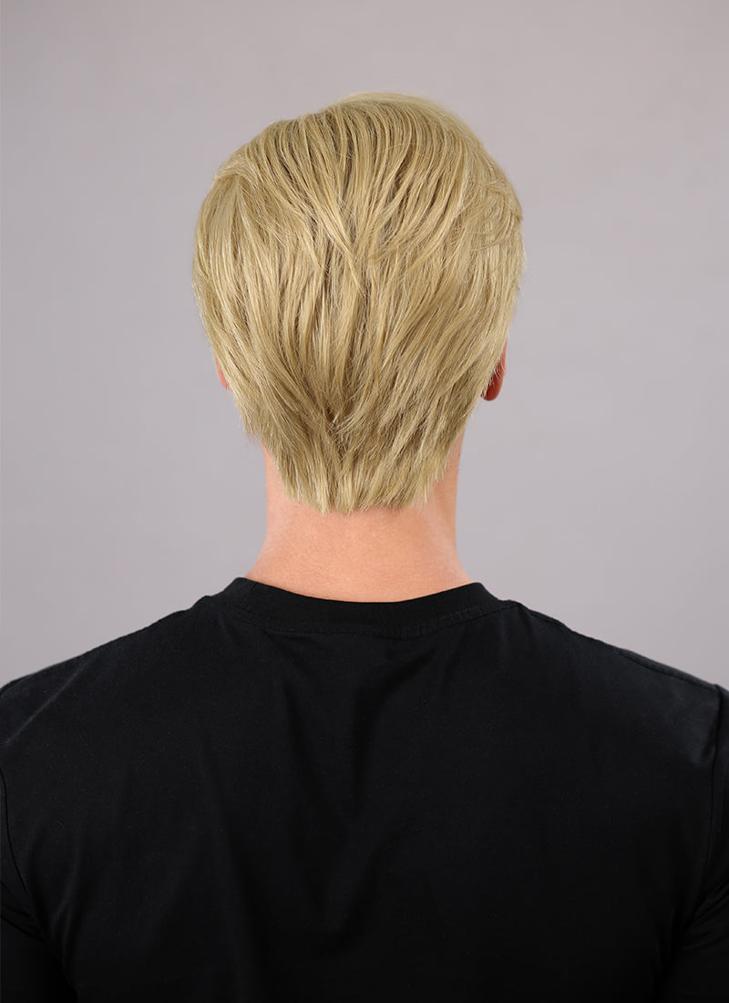 Mixed Blonde Straight Lace Front Synthetic Men's Wig NM034