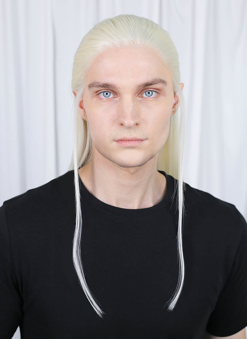 House of the Dragon Daemon Targaryen Platinum Blonde Straight Lace Front Synthetic Men's Wig LW4016