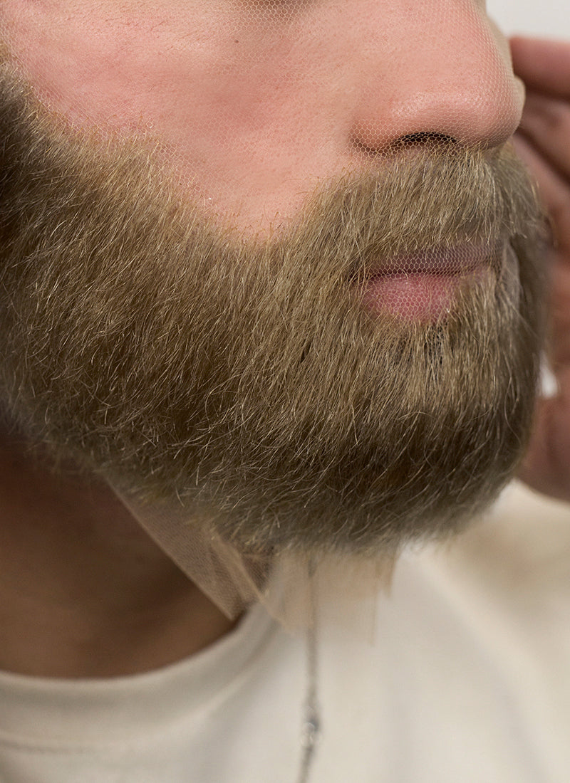 Star Wars Obi-Wan Kenobi Handmade HD Lace Realistic Brown Beard and Moustache Facial Hair Set MB009