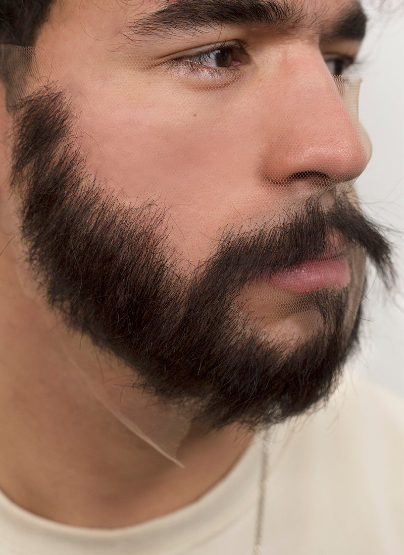 Clair Obscur: Expedition 33 Verso Handmade HD Lace Realistic Black Beard and Moustache Facial Hair Set MB010