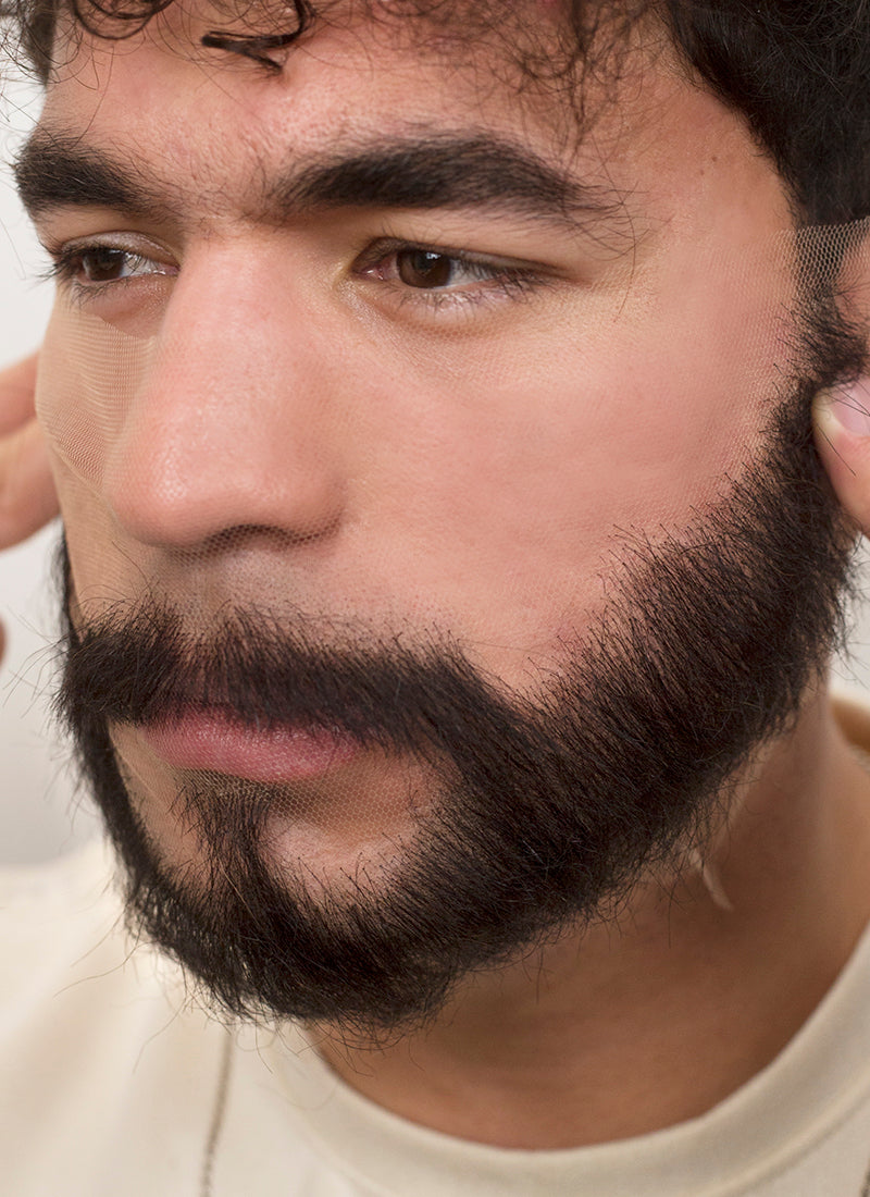 Clair Obscur: Expedition 33 Verso Handmade HD Lace Realistic Black Beard and Moustache Facial Hair Set MB010