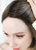 Balayage Blonde With Dark Roots Straight Mono Top Bob Lace Wig MN005