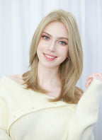 Mixed Blonde Straight Mono Top Bob Lace Wig MN006