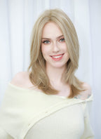 Mixed Blonde Straight Mono Top Bob Lace Wig MN006