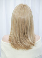 Mixed Blonde Straight Mono Top Bob Lace Wig MN006