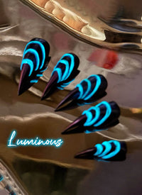 Nezha Aorun 3D Dragon Claw Luminous Handmade Press-On Nails NF058