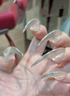 3D Wolf Claw Transparent Handmade Press-On Nails NF068