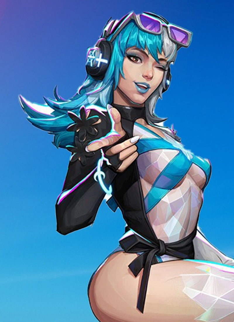 Marvel Rivals Luna Snow Cool Summer Inspired Wig CMS003