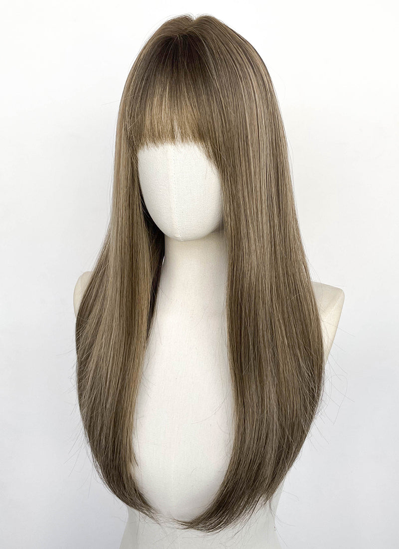 Brown Mixed Blonde Straight Synthetic Wig CSX089