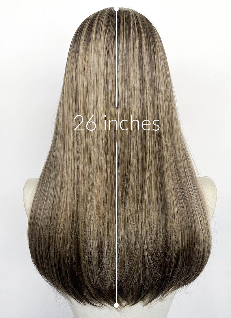 Brown Mixed Blonde Straight Synthetic Wig CSX089