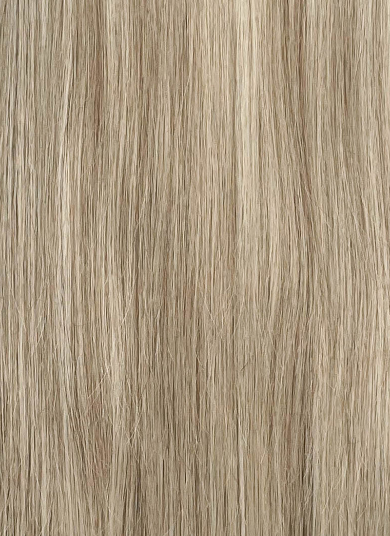 Ash Blonde With Dark Roots Straight Synthetic Wig CSX091