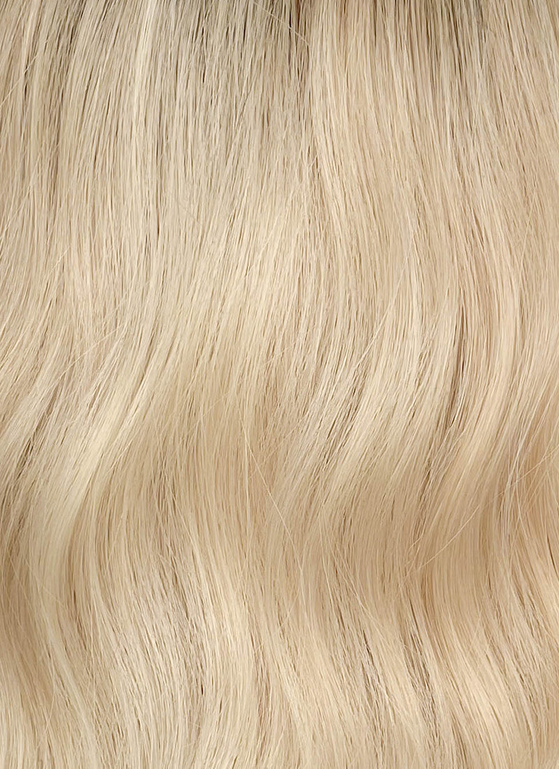 Blonde With Dark Roots Wavy Synthetic Wig CSX093