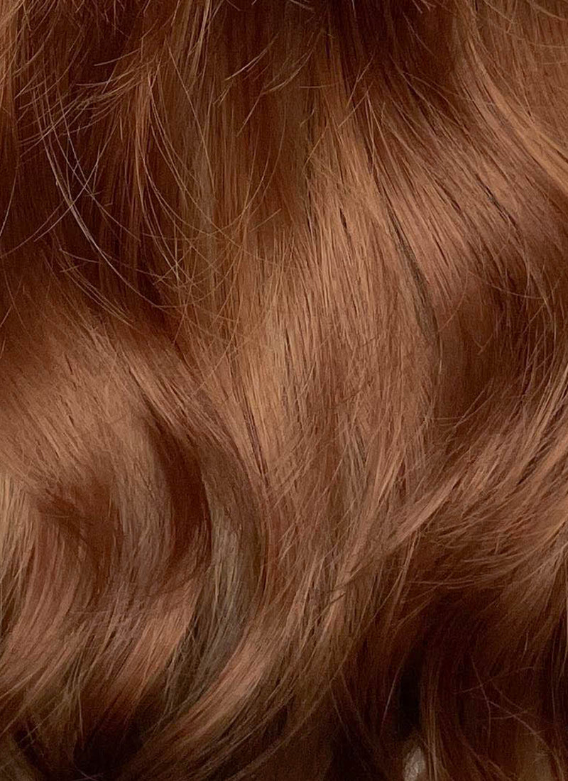 Chestnut Brown Wavy Synthetic Wig CSX096