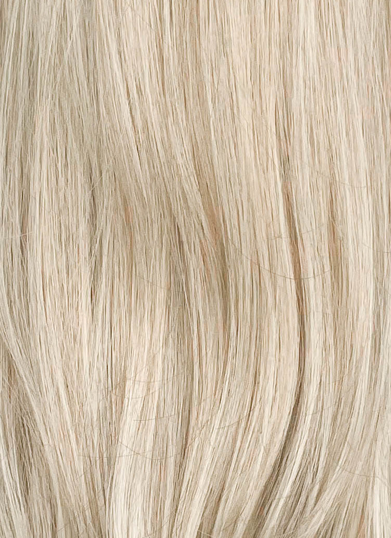 Ash Blonde With Brown Roots Wavy Synthetic Wig CSX098