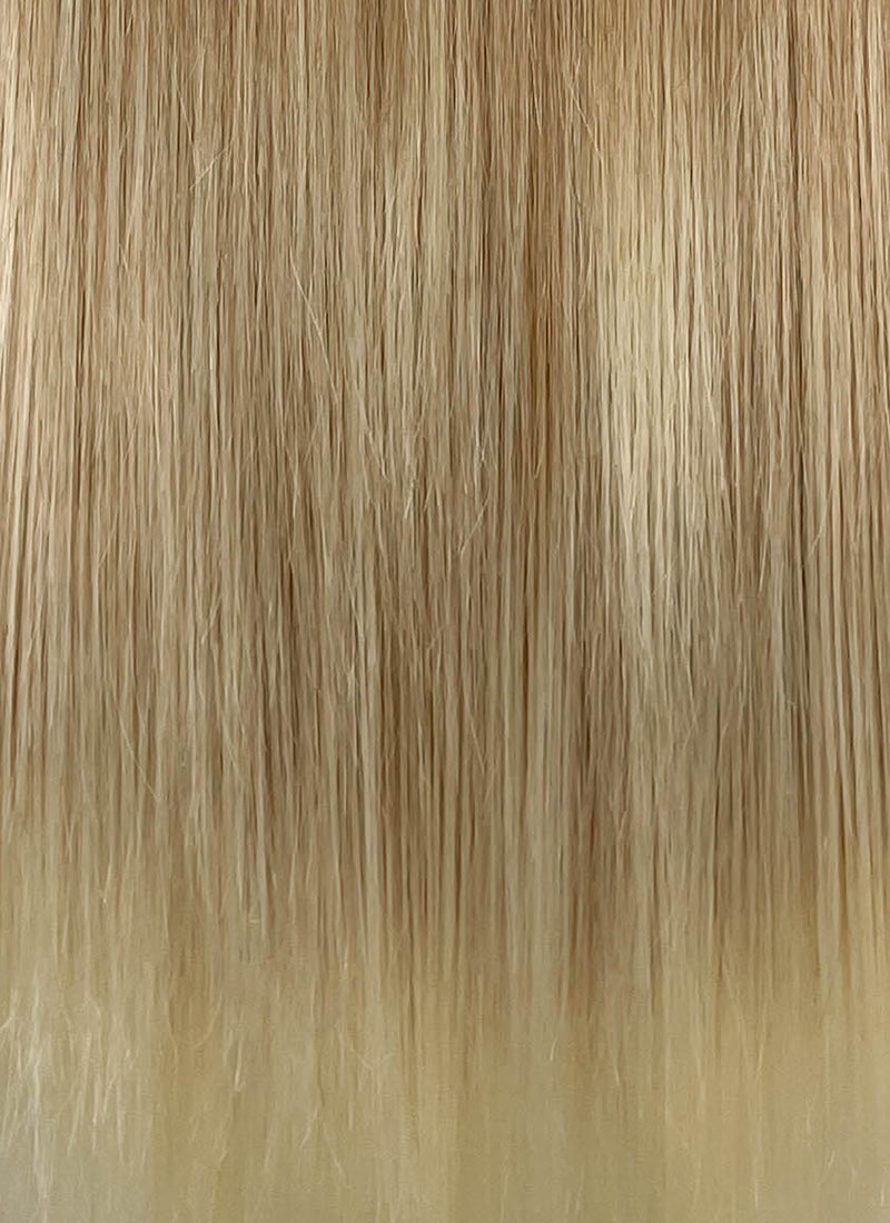 Mixed Blonde With Dark Roots Straight Synthetic Wig CSX104