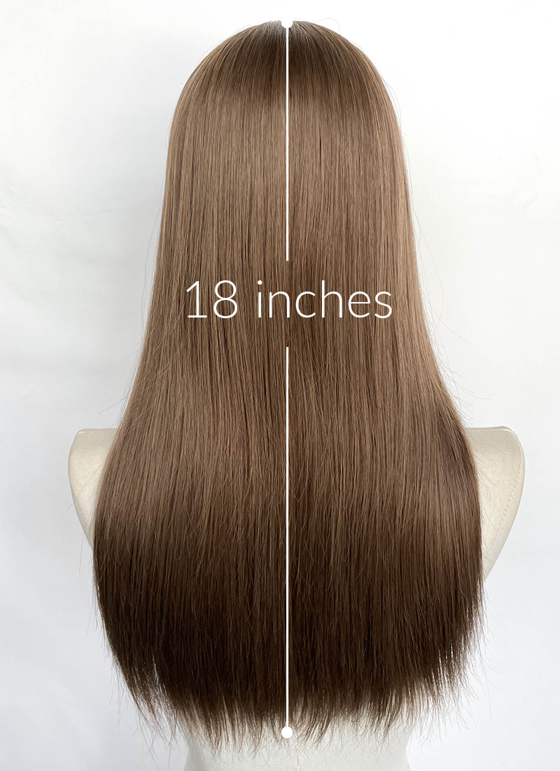Brown Straight Synthetic Wig CSX106