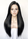 Black Straight Full Lace Kanekalon Synthetic Wig FL011