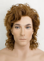 Stranger Things Billy Hargrove Brown Curly Lace Front Synthetic Men's Wig LF1311A