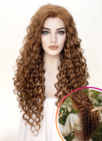 Brown Curly Lace Front Synthetic Wig LF1311