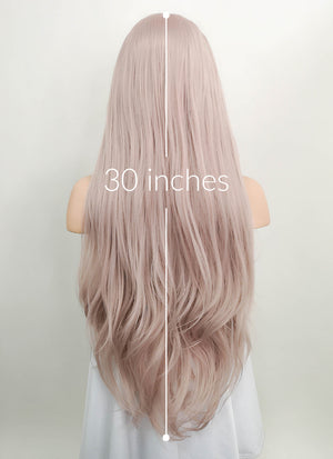 Pastel Pale Plum Straight Lace Front Synthetic Wig LF150G