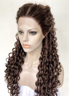 Star Wars Padme Amidala Brunette Braided Lace Front Synthetic Wig LF2144