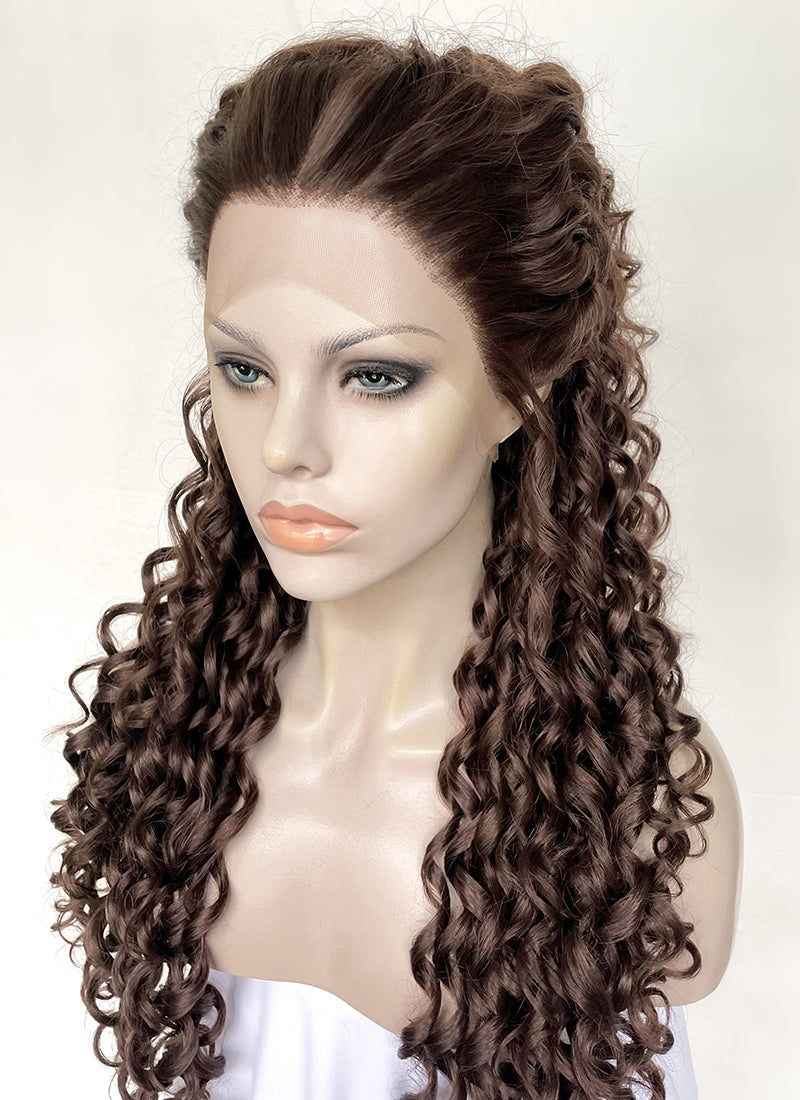 Star Wars Padme Amidala Brunette Braided Lace Front Synthetic Wig LF2144