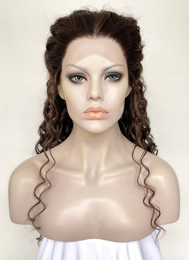 Star Wars Padme Amidala Brunette Braided Lace Front Synthetic Wig LF2144