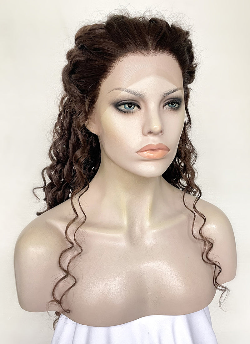 Star Wars Padme Amidala Brunette Braided Lace Front Synthetic Wig LF2144