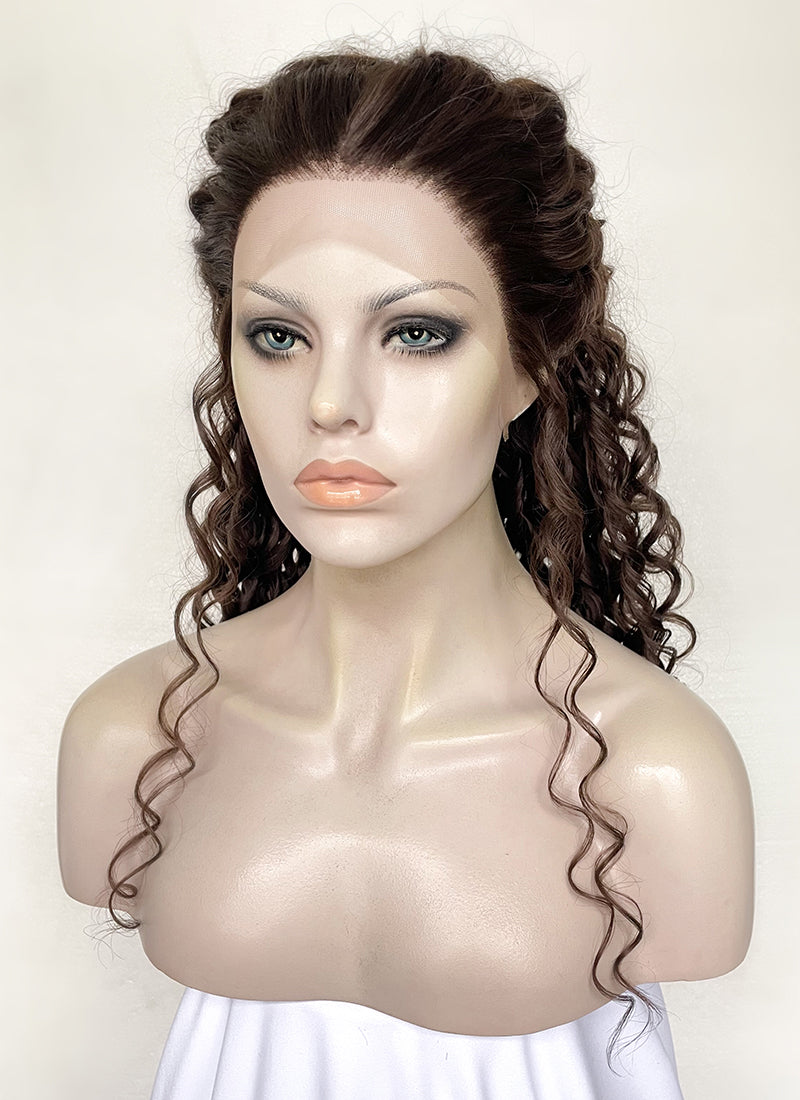 Star Wars Padme Amidala Brunette Braided Lace Front Synthetic Wig LF2144