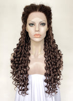 Star Wars Padme Amidala Brunette Braided Lace Front Synthetic Wig LF2144