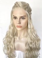 Light Ash Blonde Braided Lace Front Synthetic Wig LF2158F